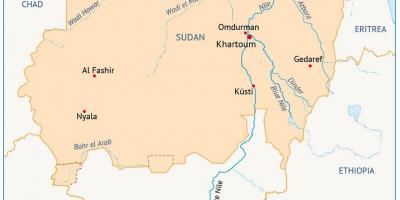 地図のスーダン川